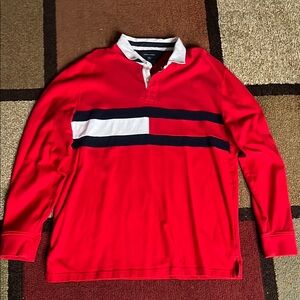 Tommy Hilfiger Men's Red Long Sleeve Shirt